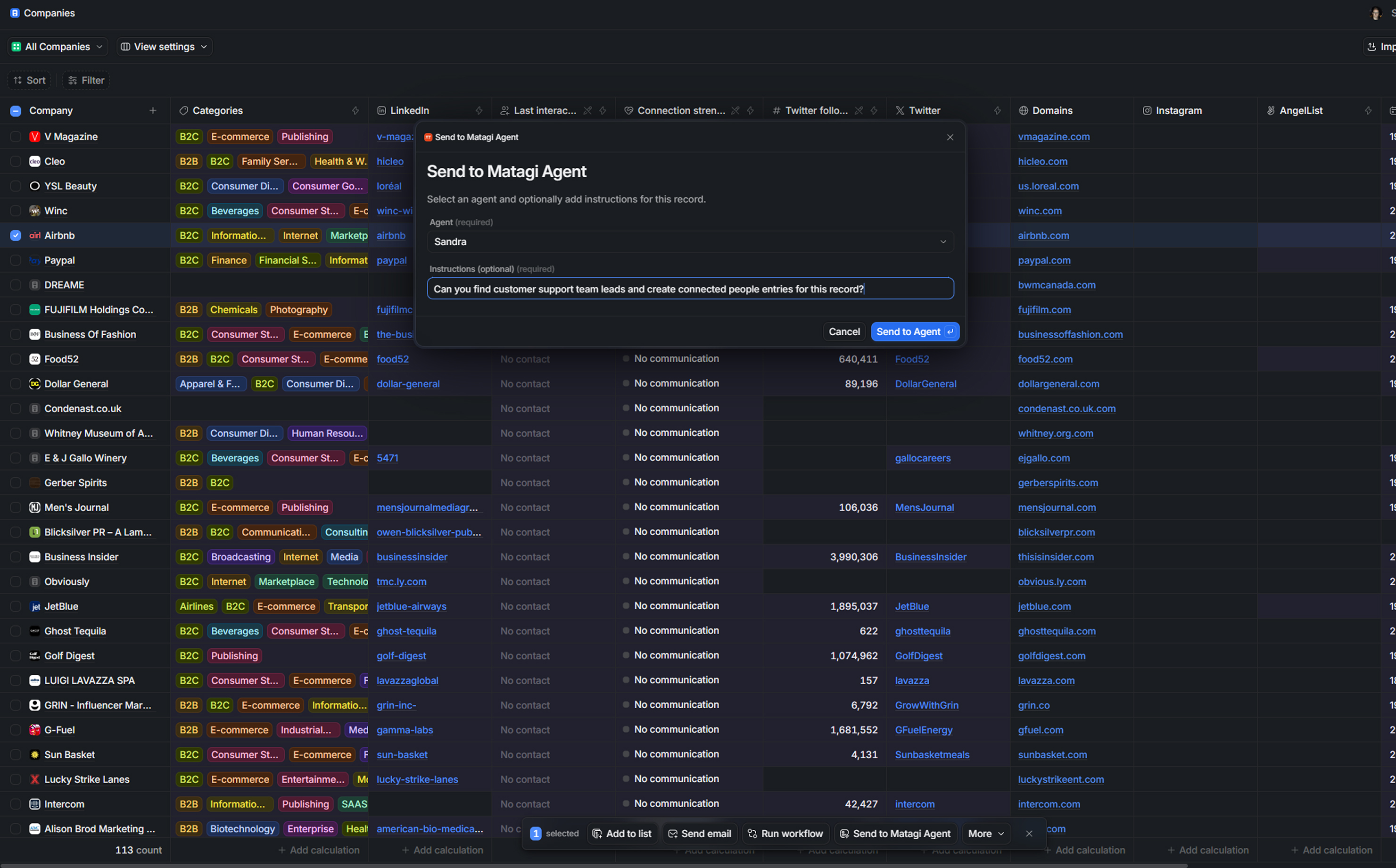 Sending assignments to agents from Attio